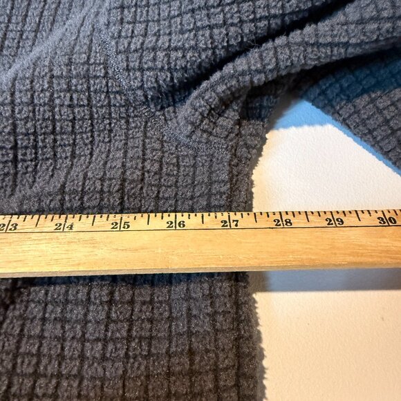 LL Bean Men XL Tall Fleece Jacket Full Zip Checkered Texture Gray Long Sleeve - Picture 6 of 8